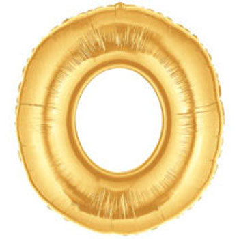 Gold Number 0 Megaloon Mylar